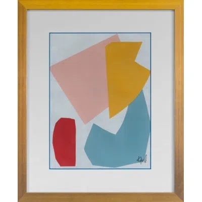 Grand Image Home Novel Form 4 By Kyle Goderwis - Picture Frame Painting On Paper In Blue;red;yellow;pink