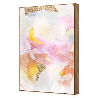 Grand Image Home Olivia By Zoe Bios Creative - Floater Frame Print On Paper In White;yellow;pink;gold