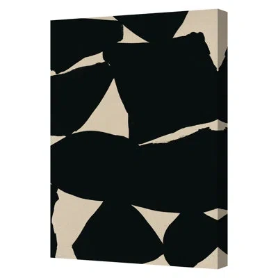 Grand Image Home Onyx Formations 1 By Renee Stramel - Wrapped Canvas Painting In Black;beige