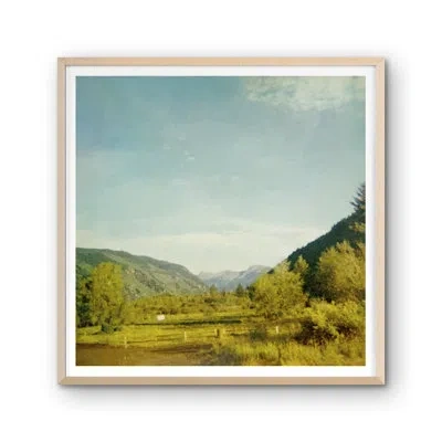 Grand Image Home Open Fields By Hope Bainbridge - Framed Photograph On Paper In Blue;brown;green;beige;yellow