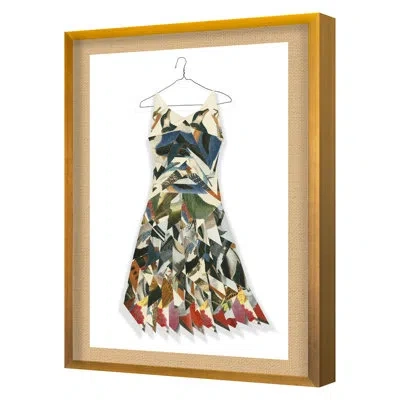 Grand Image Home Paper Dress By Jo Stearns - Single Picture Frame Print On Paper In Black;green;red;beige;pink