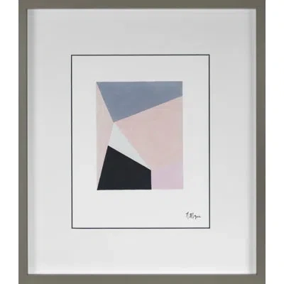 Grand Image Home Pastel Fractals 3 By Marie Lawyer - Picture Frame Print In Black;gray;pink