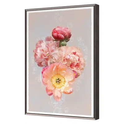 Grand Image Home " Peonies And Bubbles " By Plank, Marlies In Yellow;pink;orange;cream