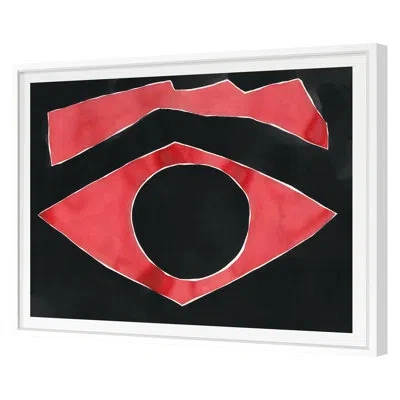 Grand Image Home Pink And Navy Eye By Kate Roebuck - Single Picture Frame Print On Paper In Blue;black;red