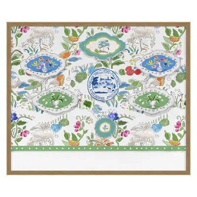 Grand Image Home Plate Wall By Dana Gibson - Single Picture Frame Painting In Oak