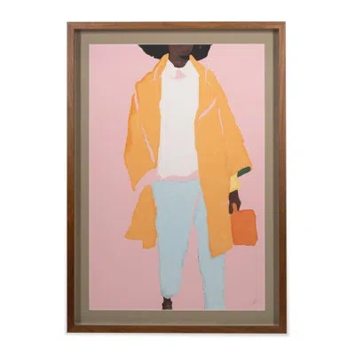 Grand Image Home Portabello 1 By Sea Studio - Picture Frame Painting In Pink;orange;tan