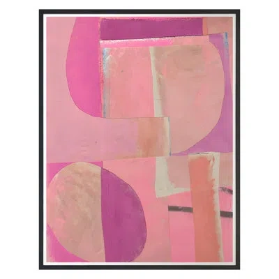 Grand Image Home Pretty In Pink By Pc Ngo - Single Picture Frame Print On Paper In Black Framed