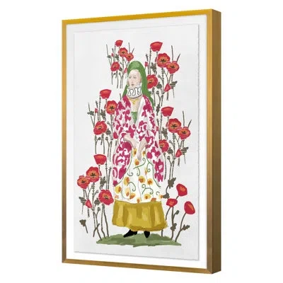 Grand Image Home Queen By Dana Gibson - Single Picture Frame Print On Paper In Gold