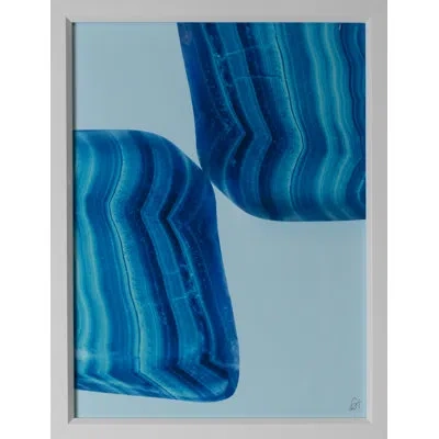 Grand Image Home Rock Formations 9 By Sea Studio - Picture Frame Photograph In Blue;black;gray