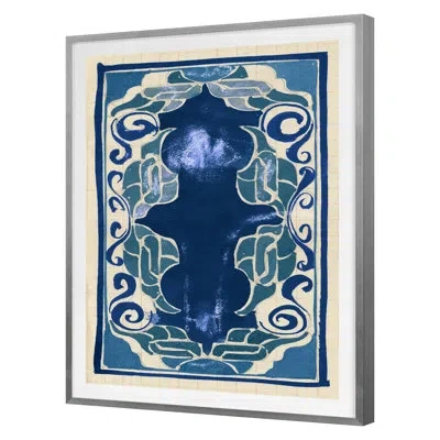 Grand Image Home Rug Sketch 11 By Grand Archives - Single Picture Frame Print On Paper In Blue;gray;beige