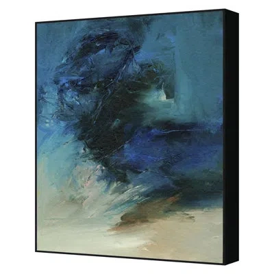 Grand Image Home Rupture Or Rapture Framed On Canvas By Bob Hunt Print In Blue;green;gray;beige;purple