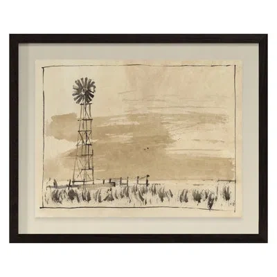 Grand Image Home Rural Studies 15 By Pc Ngo - Floater Frame Print On Paper In Black;beige