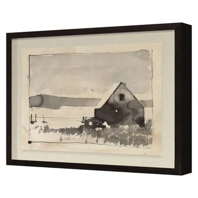 Grand Image Home Rural Studies 2 By Pc Ngo - Floater Frame Print On Paper In Black;beige