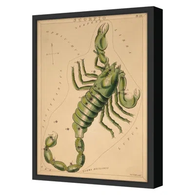 Grand Image Home Scorpio By Grand Archives - Single Picture Frame Print On Paper In Black Framed