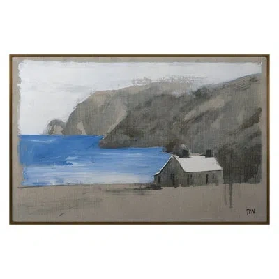 Grand Image Home Seaside 1 By Pc Ngo - Single Picture Frame Print On Paper In Blue;brown;white;gray