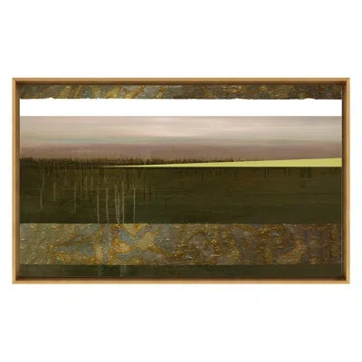 Grand Image Home Seeds Beneath Snow By Lesley Frenz - Floater Frame Painting On Canvas In Gold