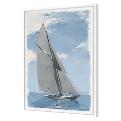 Grand Image Home Set Sail 2 By Pc Ngo - Single Picture Frame Print On Paper In White Framed