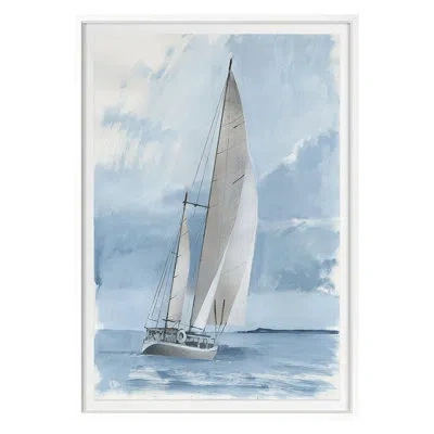 Grand Image Home Set Sail 3 By Pc Ngo - Single Picture Frame Print In White Framed