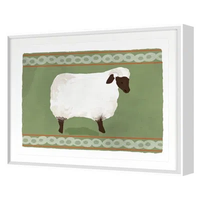 Grand Image Home " Sheep " By Gibson, Dana In Brown;green;red;orange