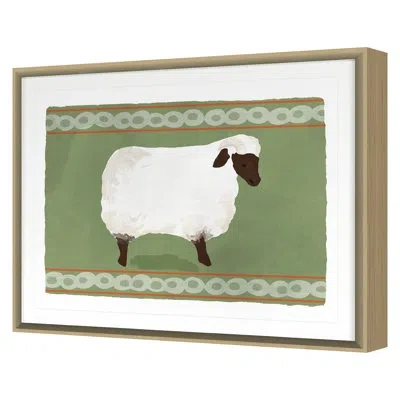 Grand Image Home " Sheep " By Gibson, Dana In Brown;green;red;orange
