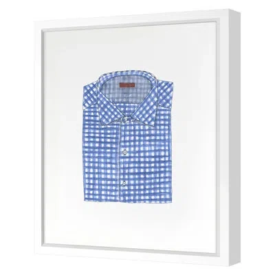 Grand Image Home Shirt 3 By Erin Lin - Single Picture Frame Print In White Framed