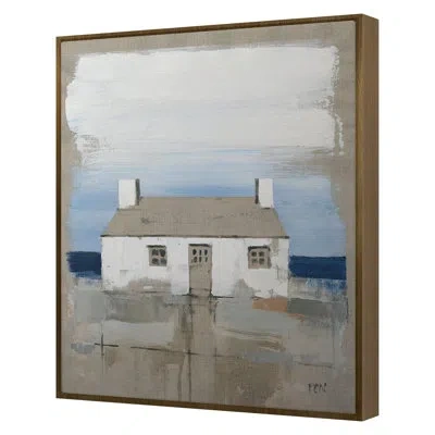 Grand Image Home Simple Living Monochrome 1 By Pc Ngo - Single Picture Frame Print On Canvas In Blue;white;gray;beige