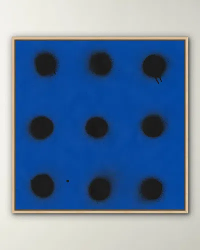 Grand Image Home Spray Dots 1' Digital Print Wall Art By Elisso In Blue