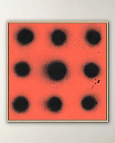 Grand Image Home Spray Dots 1' Digital Print Wall Art By Elisso In Orange