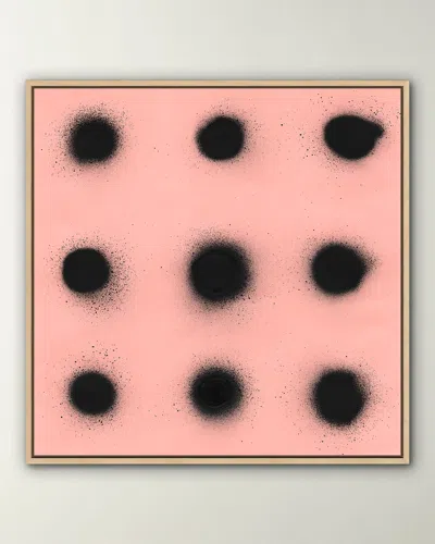 Grand Image Home Spray Dots 1' Digital Print Wall Art By Elisso In Pink