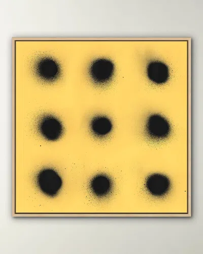 Grand Image Home Spray Dots 1' Digital Print Wall Art By Elisso In Yellow