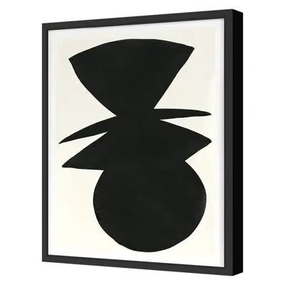 Grand Image Home Spring 2021 Abstract Shape 3 Framed On Paper By Kate Roebuck Print In Black;beige