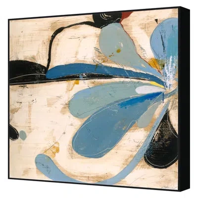 Grand Image Home Spring 2022 Cerulean Flora 1 Framed On Canvas By Patrick Atkinson Set In Black Floater Framed