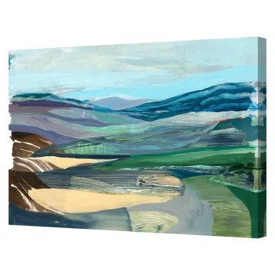 Grand Image Home " Spring Mountains " By Ngo, Pc In Blue;green;purple;cream