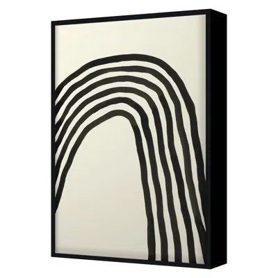 Grand Image Home Summer 2019 Black Rainbow Framed On Canvas By Hable Construction Set In Blue