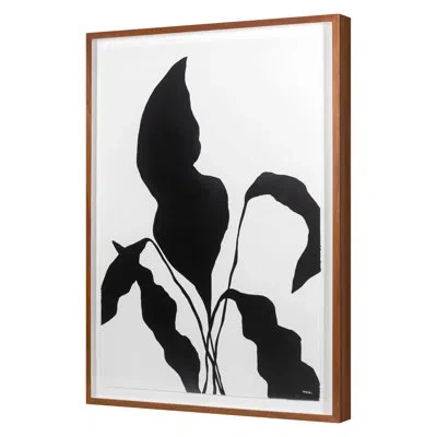 Grand Image Home Summer 2019 Silhouetted Flower 1 Framed On Paper By Hable Construction Set In Black