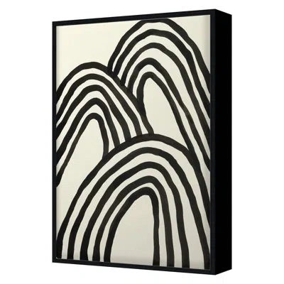 Grand Image Home Summer 2019 Three Black Rainbows Framed On Canvas By Hable Construction Print