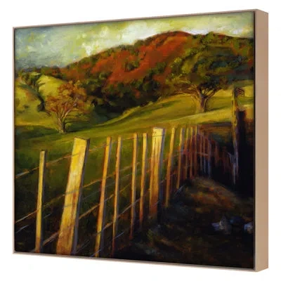 Grand Image Home Summer 2020 A Running Fence Framed On Canvas By Sarah Waldron Set In Maple Floater Framed