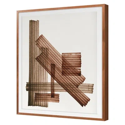 Grand Image Home Summer 2021 Brown Weave 1 Framed On Paper By Victoria Neiman Set In Brown;white;beige