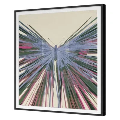 Grand Image Home Summer 2021 Butterfly Boom 3 Framed On Paper By Katie Todaro Print In Black Single Picture Framed