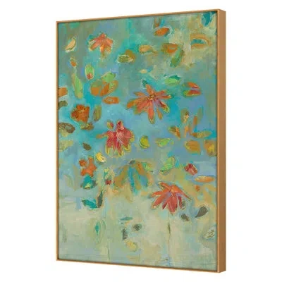 Grand Image Home Summer 2021 Floral Expression 2 Framed On Canvas By Maeve Harris Print In Blue;green;gray;red;pink