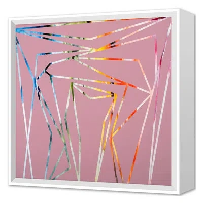 Grand Image Home Summer 2022 100 Paintings Project 67 Framed On Canvas By Elyce Abrams Print In Blue;white;red;pink