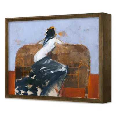 Grand Image Home Summer 2022 Brown Leather Framed On Canvas By Pc Ngo Print In Gold Single Picture Framed