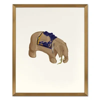 Grand Image Home Summer 2022 Elephant Framed On Paper By Grand Archives Print In Gold Single Picture Framed
