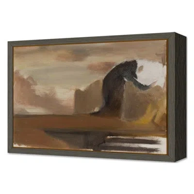 Grand Image Home Summer 2022 Untitled Framed On Canvas By Grand Archives Print In Walnut Mocha Single Picture Framed