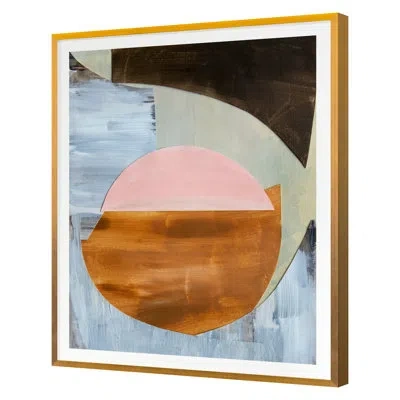 Grand Image Home Taking Shape Ii By Hope Bainbridge - Single Picture Frame Print On Paper In Blue;brown;pink;orange
