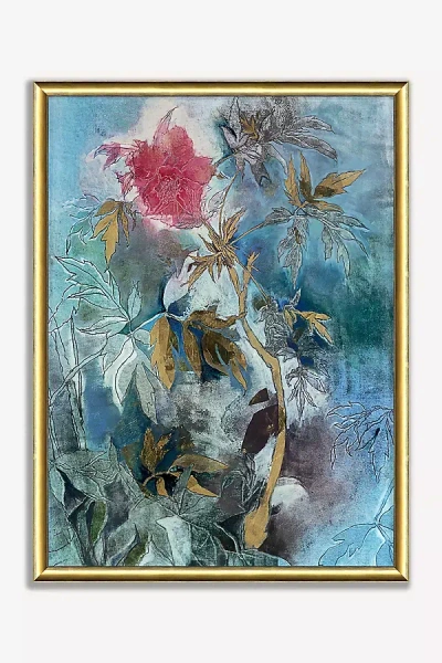 Grand Image Home Tall Peony Wall Art In Animal Print