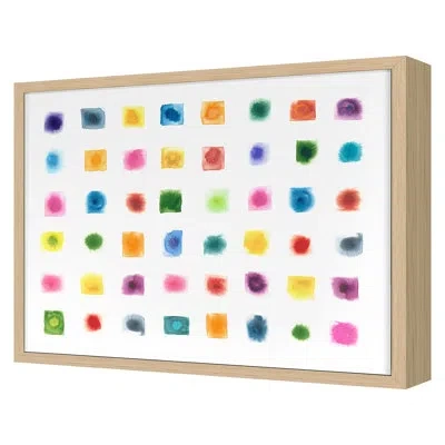 Grand Image Home Test Pattern 2 By Renée Stramel - Single Picture Frame Painting On Paper In Nordic Oak