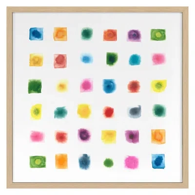 Grand Image Home Test Pattern 3 By Renée Stramel - Single Picture Frame Painting On Paper In Nordic Oak
