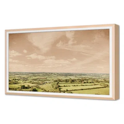 Grand Image Home Tinted Landscape 8 Framed On Paper By The Studio Print In Green;yellow;pink