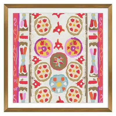 Grand Image Home Tribal Cream By Dana Gibson - Single Picture Frame Print In Gold